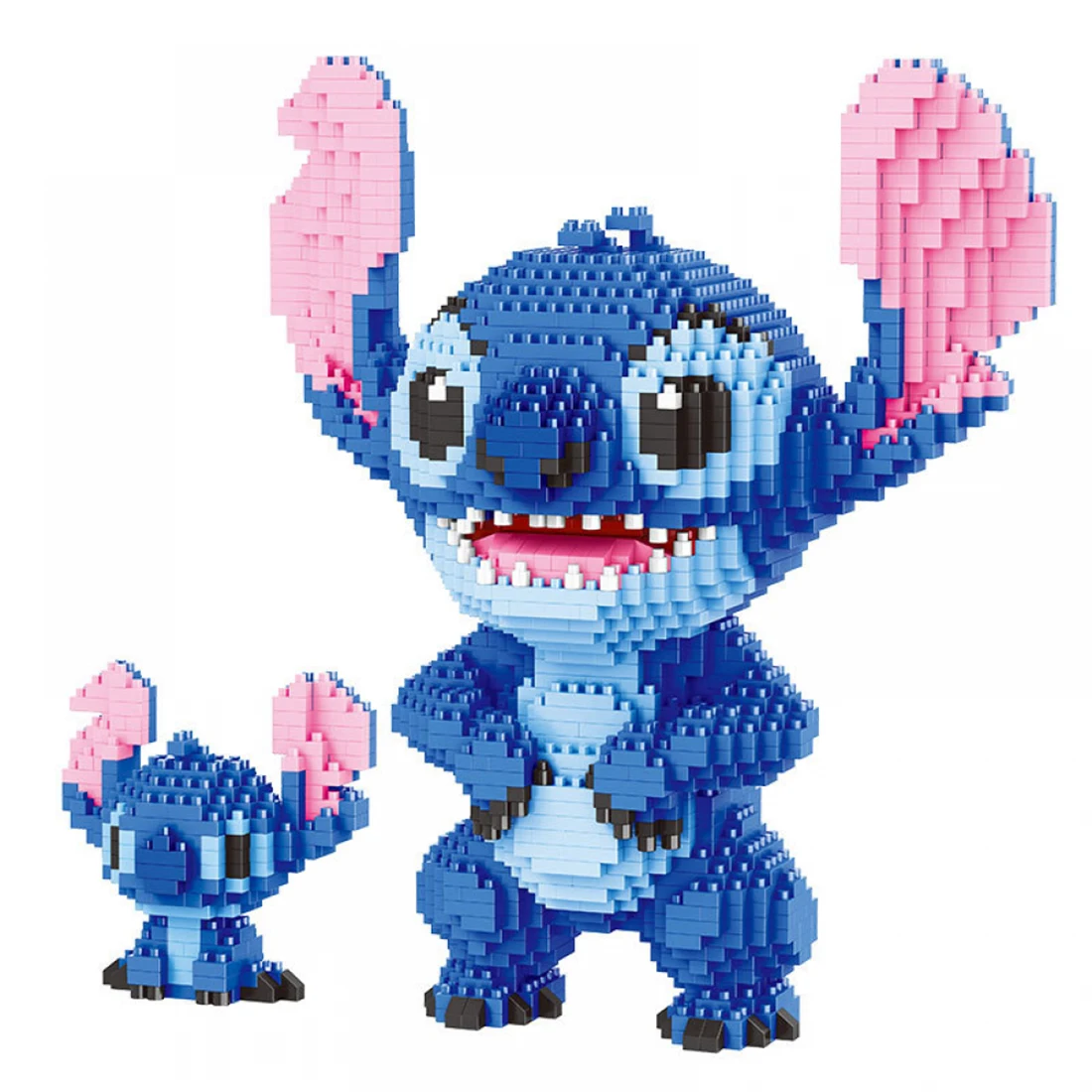 Stitch e Mini Stitch - Blocos de Montagem, 2300+ Micro Peças 3D da Personagem Lilo & Stitch Stitch e Mini Stitch - Blocos de Montagem, 2300+ Micro Peças 3D da Personagem Lilo & Stitch